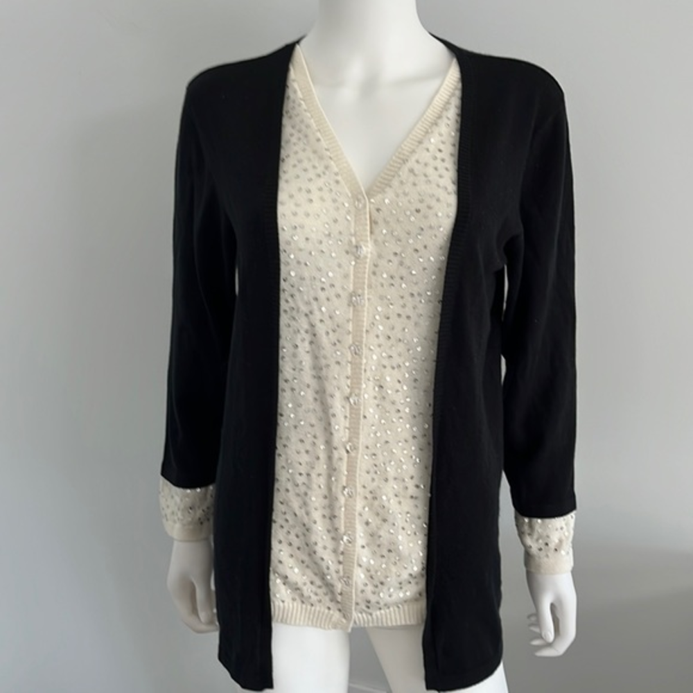 Bob Mackie wearable art vintage cardigan